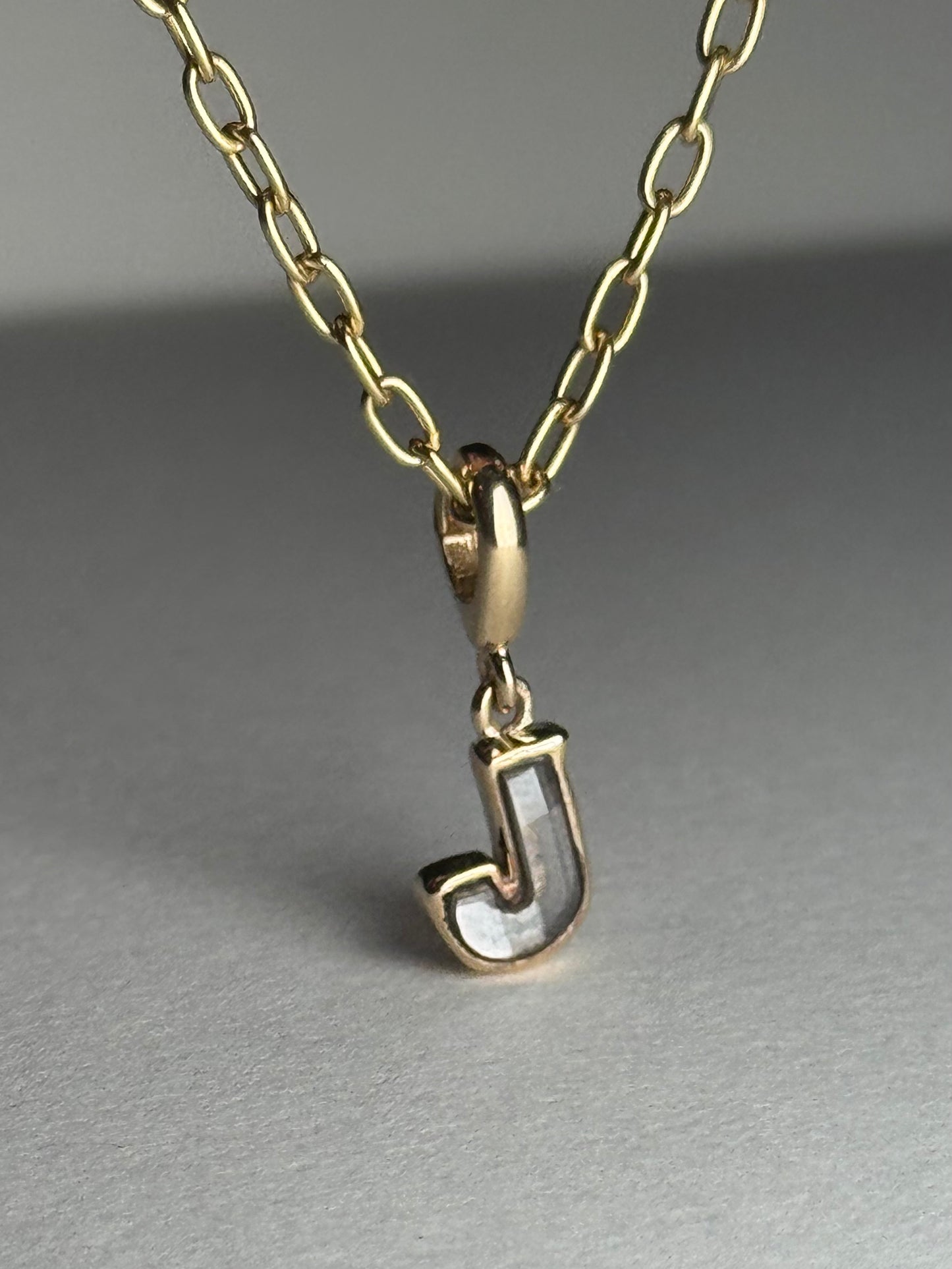 Diamond Letter Pendant Charm
