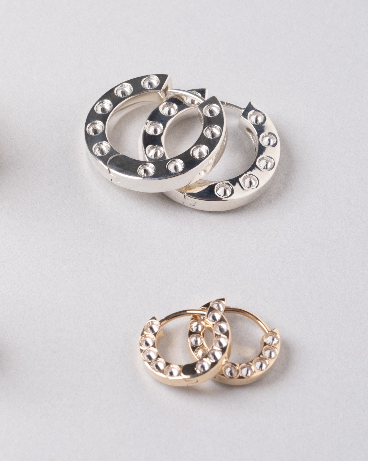 Spike Huggies, Sterling Silver