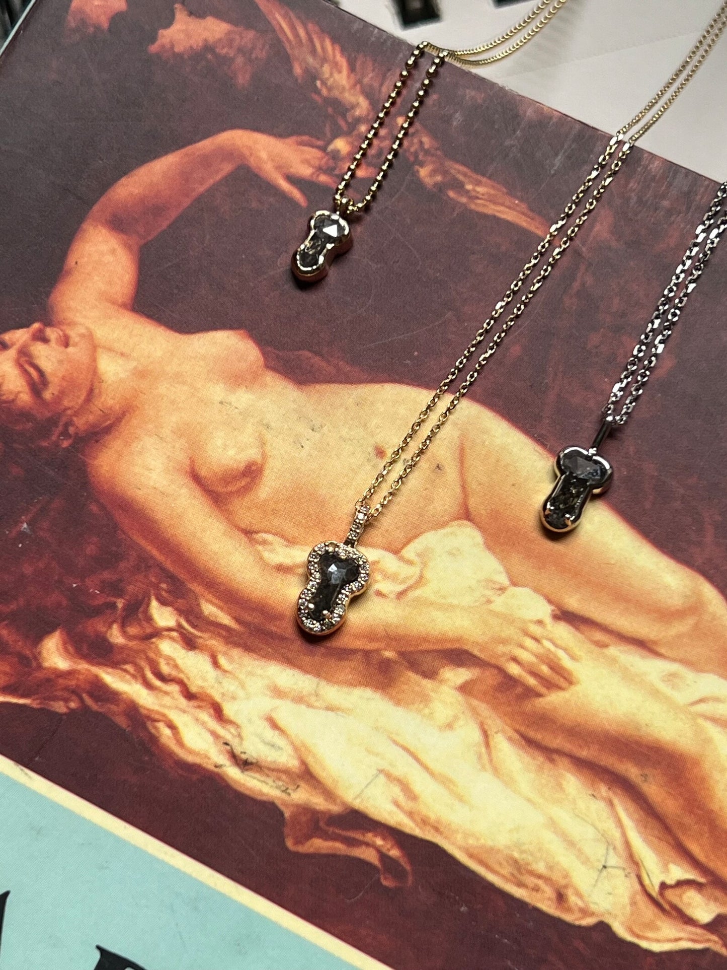 ONE OF A KIND - Pavé Diamond Dick Necklace