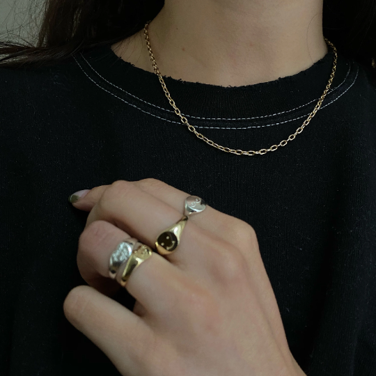 Smile Signet Ring