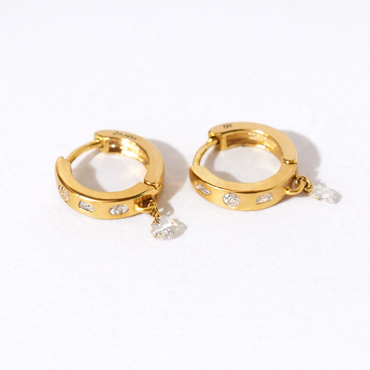 Debris Drop Huggies, 14k