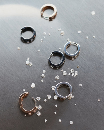 Debris Huggies, Sterling Silver