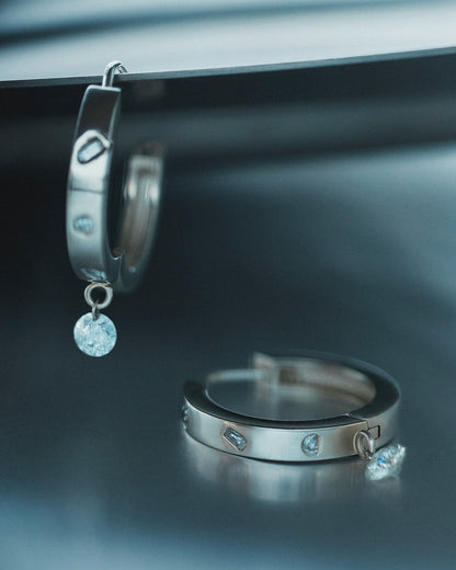Debris Huggies, Sterling Silver