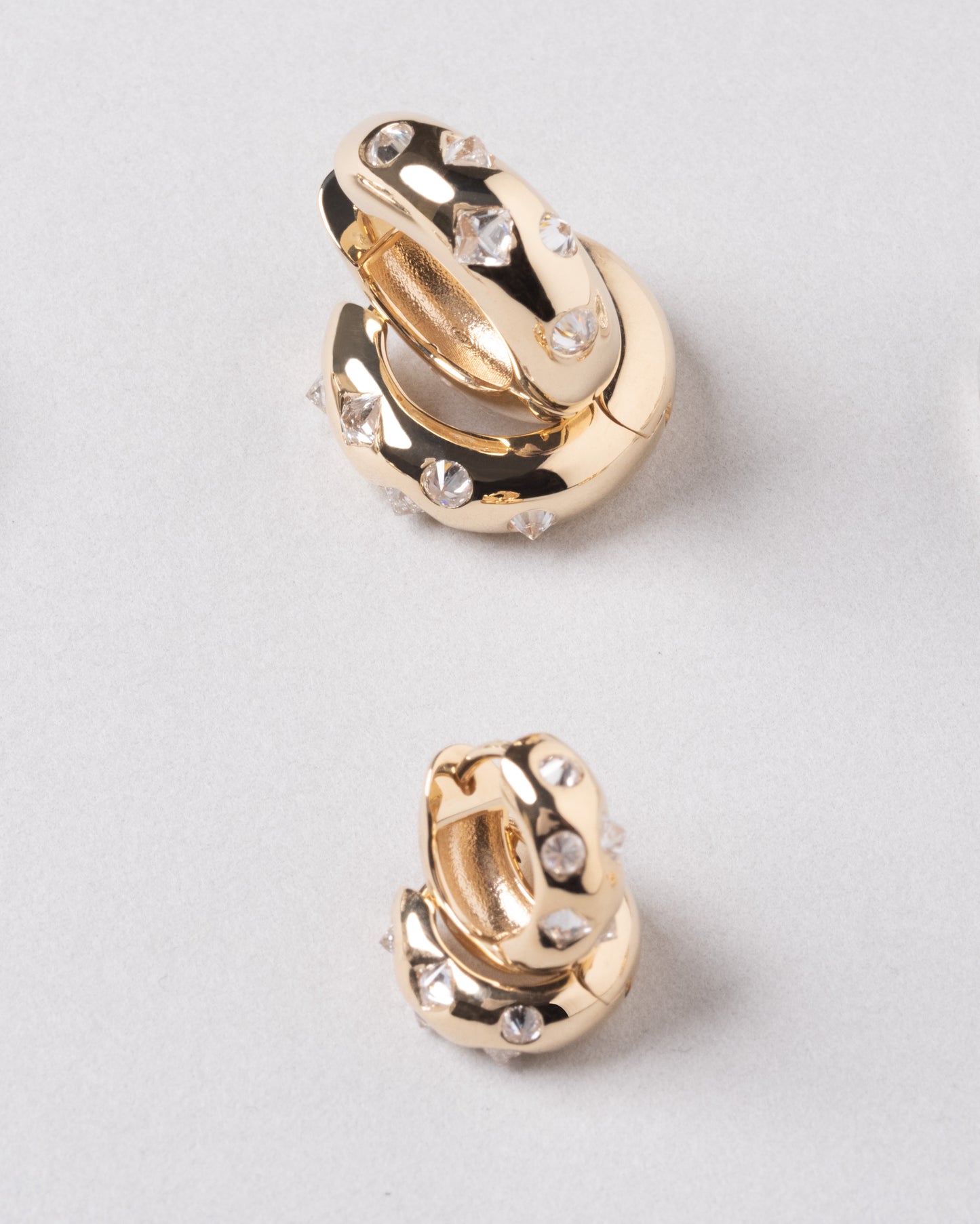 Chubby Spike Huggies, Sterling Silver