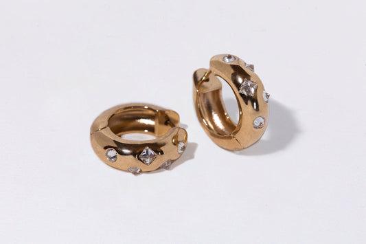 Chubby Spike Hoop, 14k