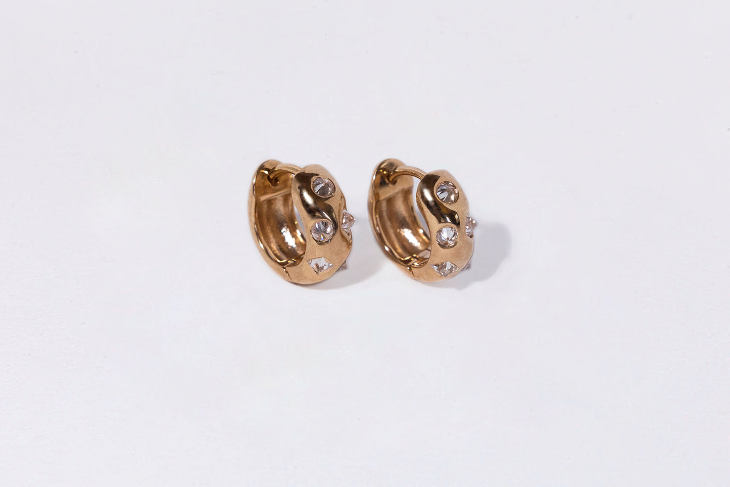 Chubby Spike Huggies, Sterling Silver