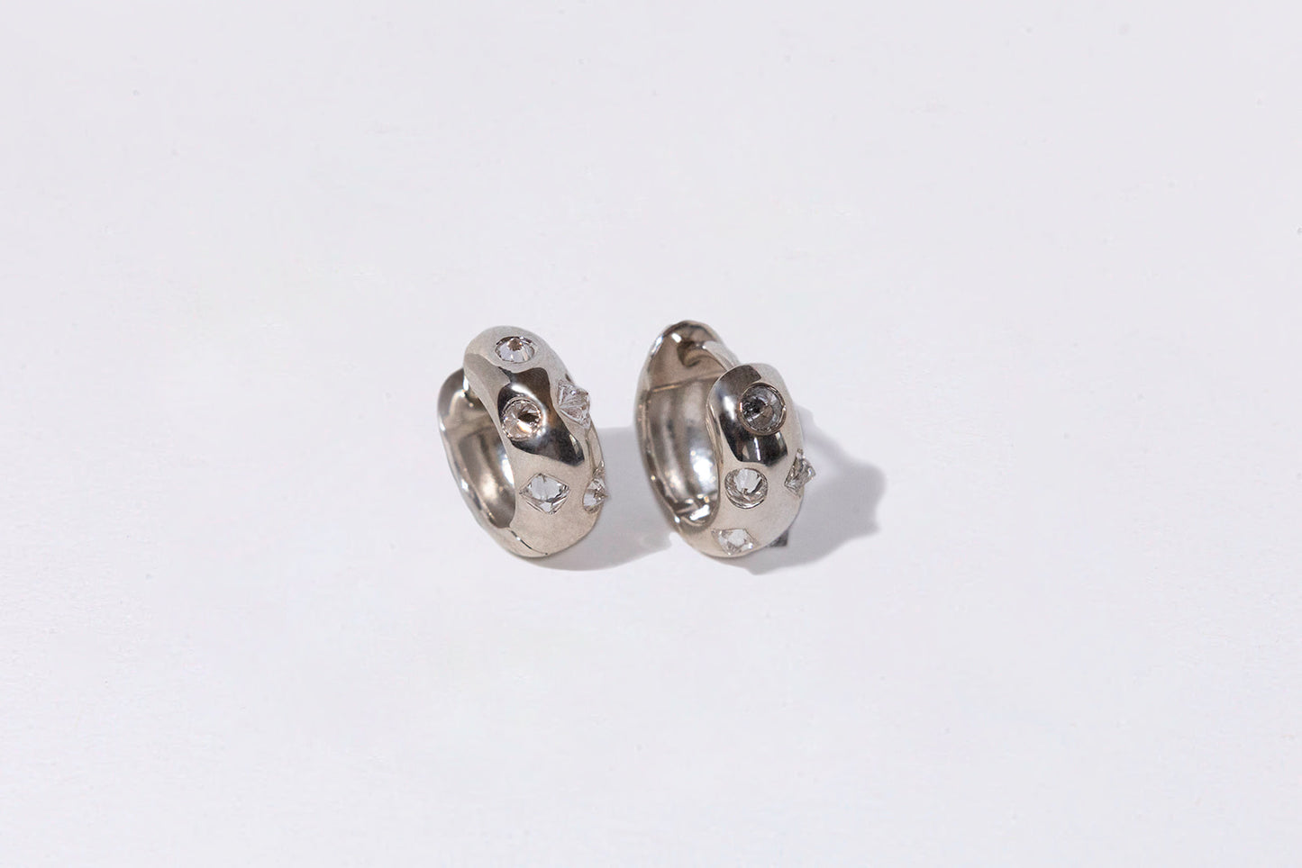 Chubby Spike Huggies, Sterling Silver