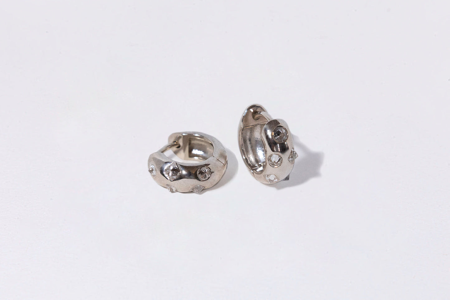 Chubby Spike Huggies, Sterling Silver