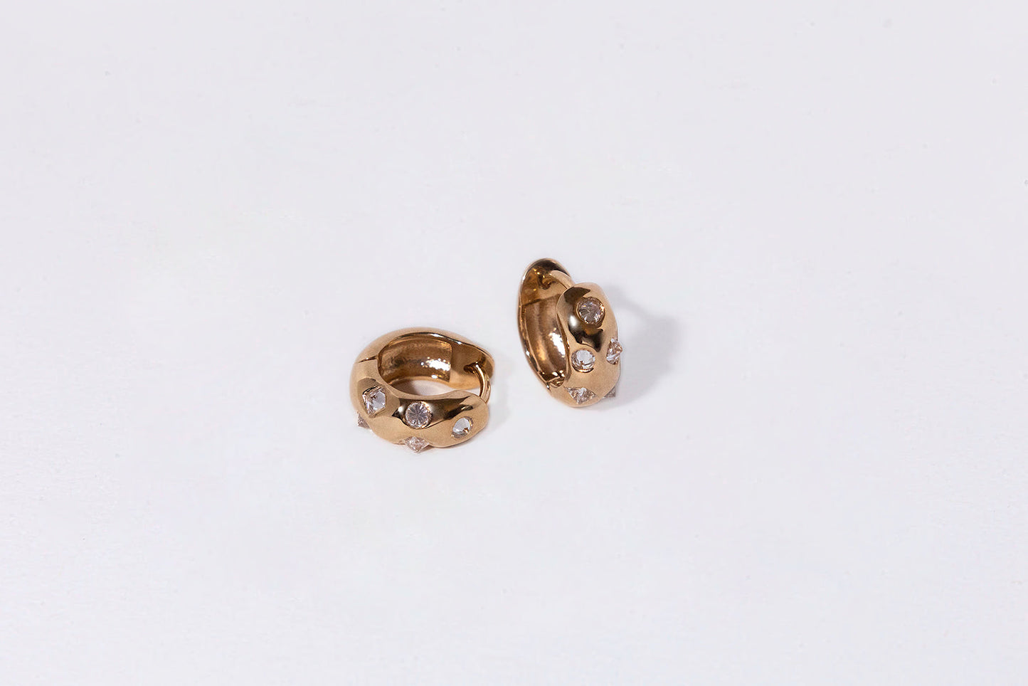 Chubby Spike Huggies, Sterling Silver