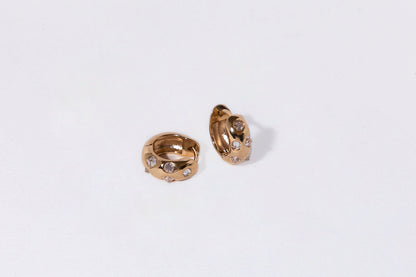 Chubby Spike Huggies, Sterling Silver