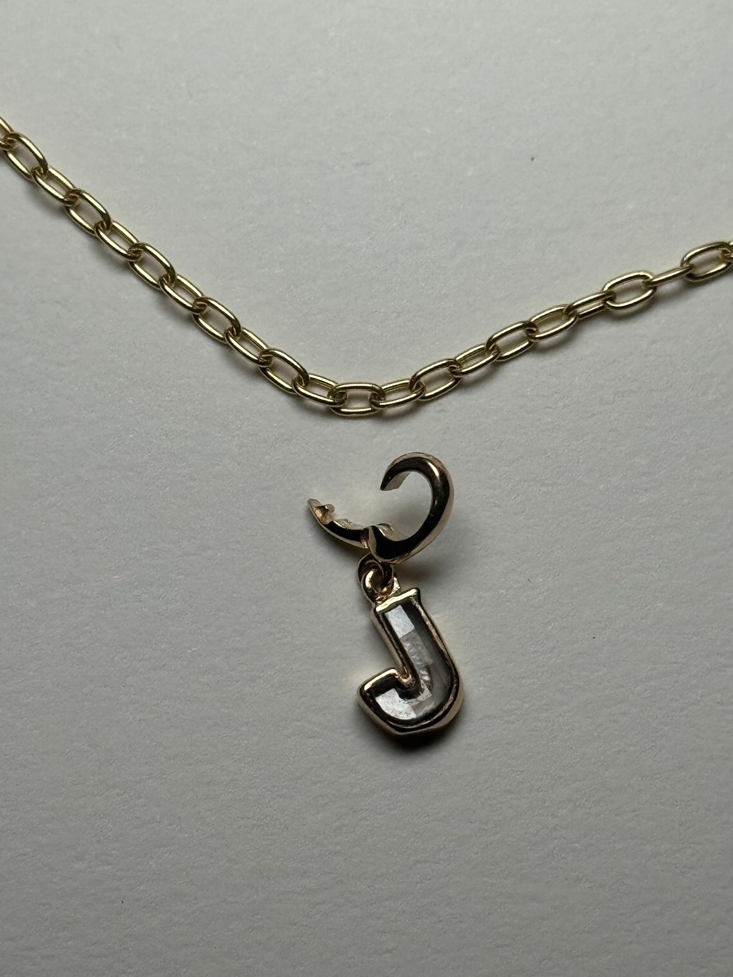 Diamond Letter Pendant Charm