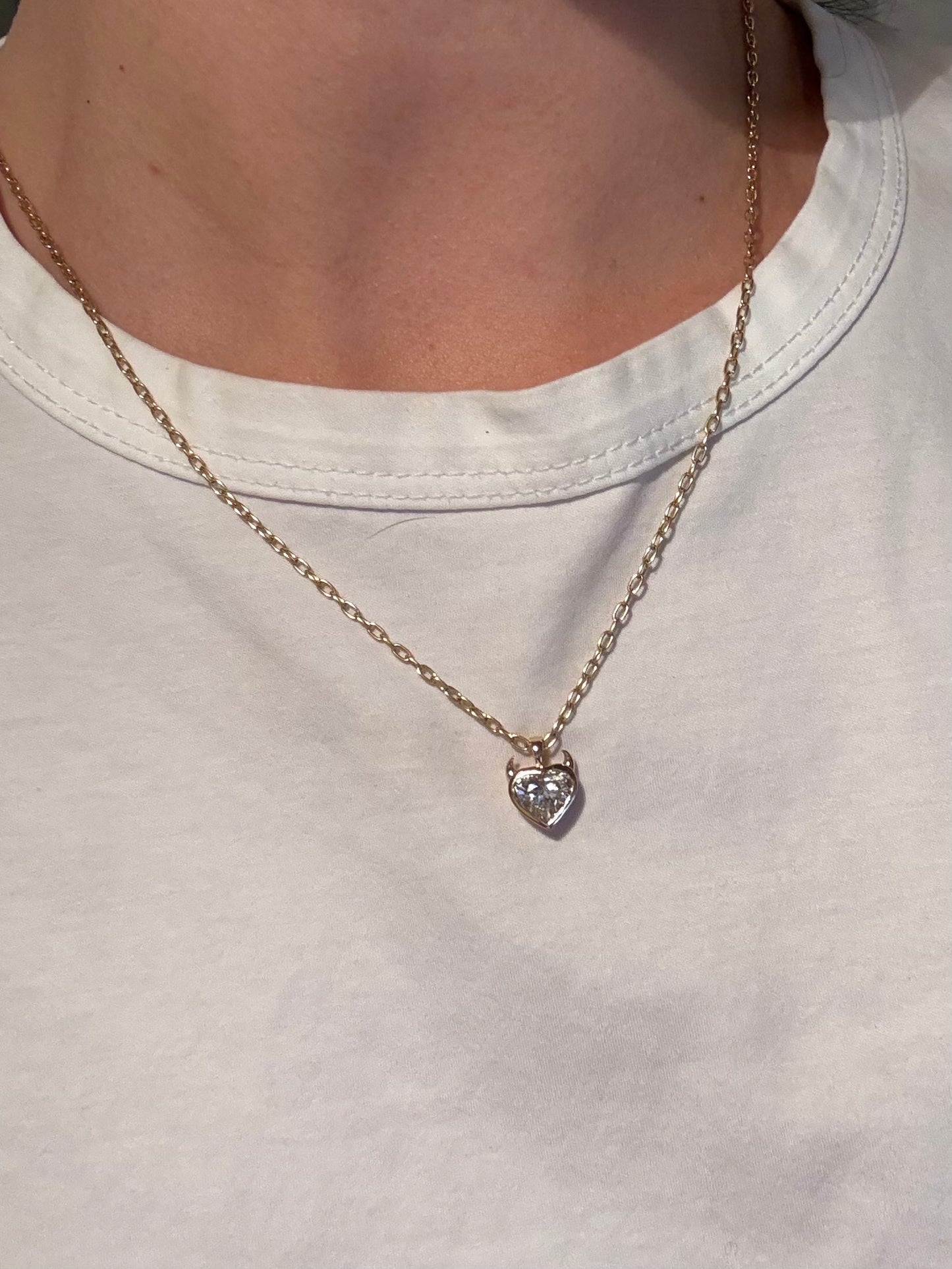 Large Devil Heart Pendant