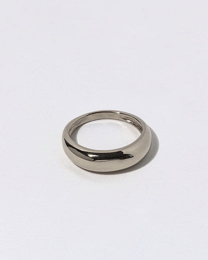 Silver ring on a white background