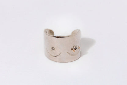 PIERCED BOOBY RING, STERLING SILVER