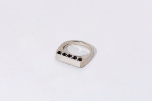 Spike Signet, Sterling Silver