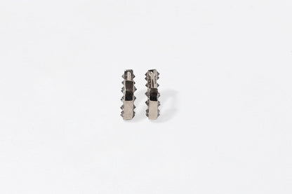 Spike Huggies, Sterling Silver