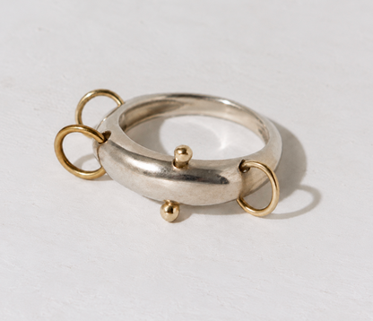 Puncture Dome Ring, STERLING SILVER