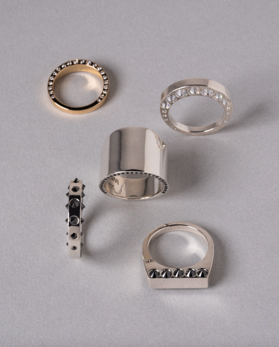 Spike Signet, Sterling Silver