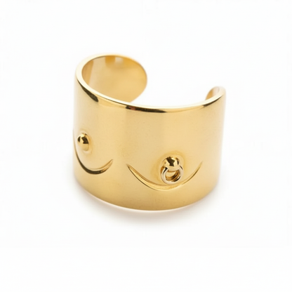 PIERCED BOOBY RING, 14K