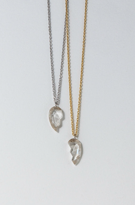 Broken Heart Diamond Necklace (Set of two)