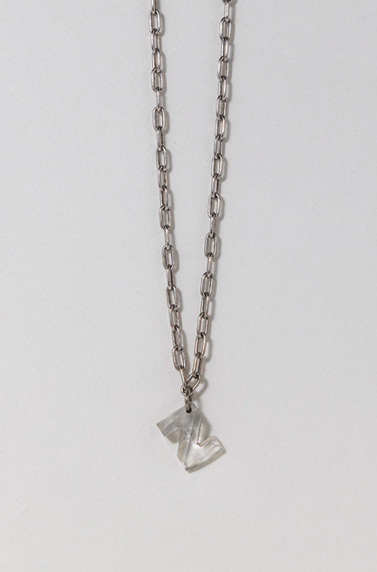 silver chain with a diamond letter 'Z' 