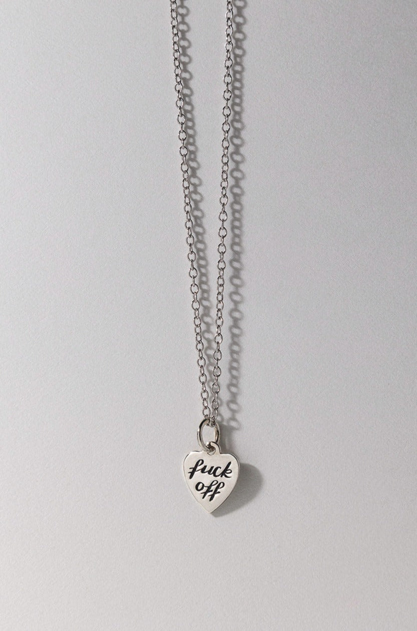 Fuck Off Heart Necklace