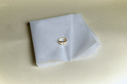 Pavé Broken Heart Signet, 14k