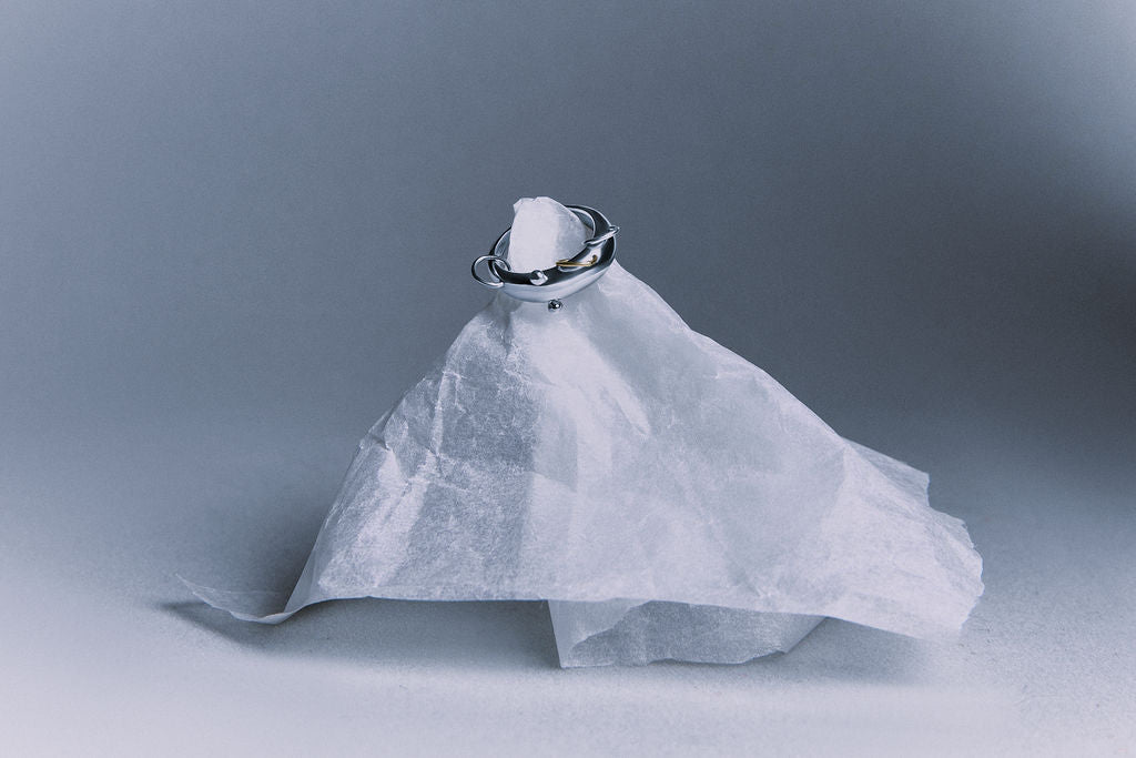 Puncture Dome Ring, STERLING SILVER