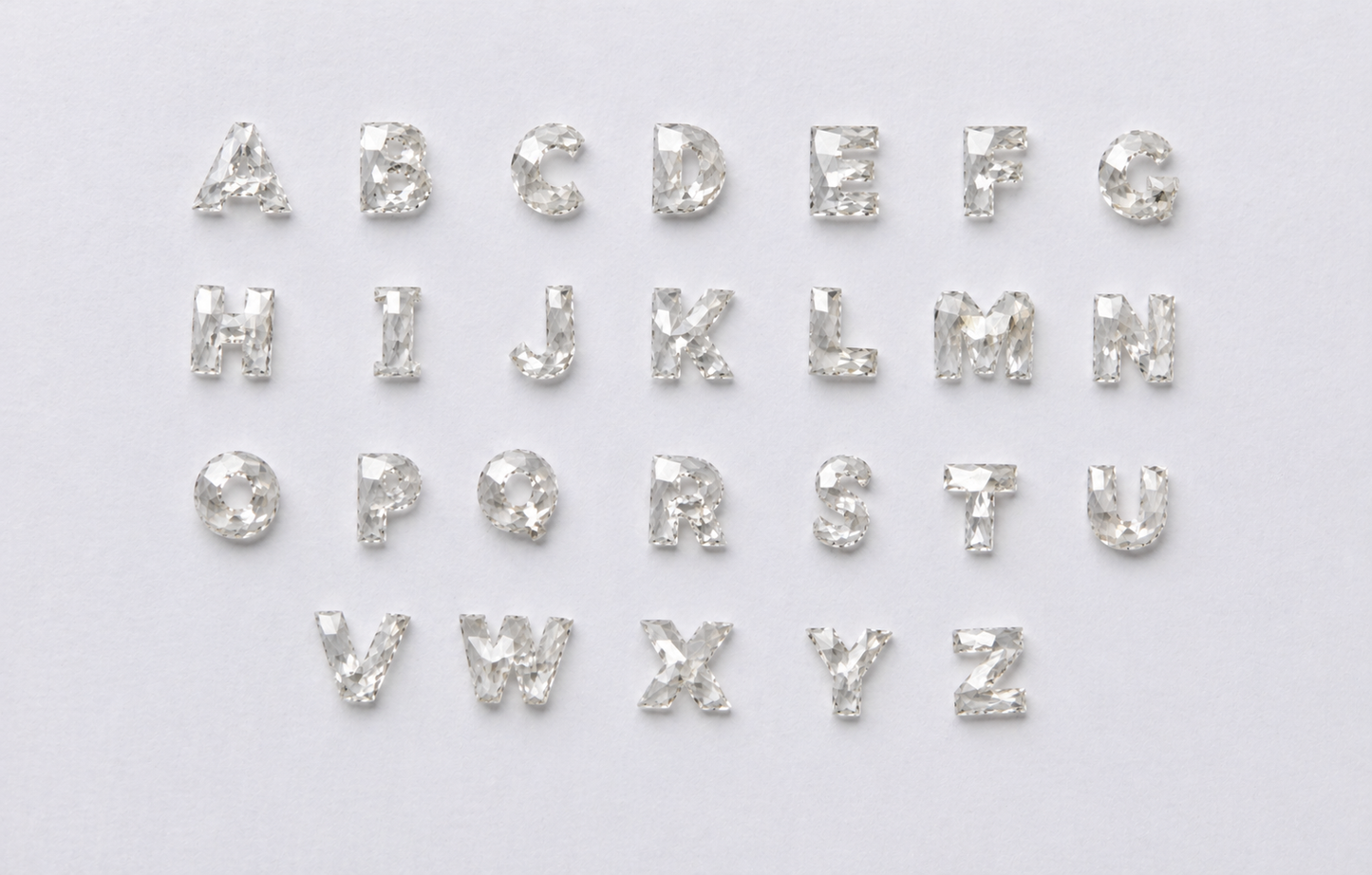 Diamond Letter Huggies, 14k